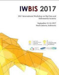 IWBIS 2017 (2017 International Workshop on Big Data and Iformation Security ):  IEEE ( Indonesia Section )