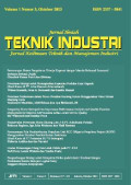 Jurnal Ilmiah Teknik Industri: Jurnal Keilmuan Teknik dan Manajemen Industri Volume 1 No.3 Oktober 2013