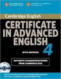 Cambridge English Certificate in advanced English with answers 4