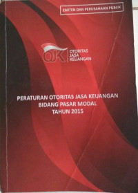 Peraturan Otoritas jasa Keuangan Bidang Pasar Modal Tahun 2015