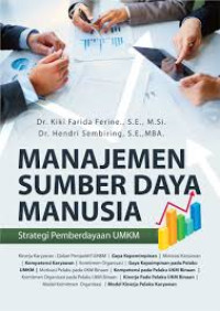 Manajemen Sumber Daya Manusia Strategi Pemberdayaan UMKM