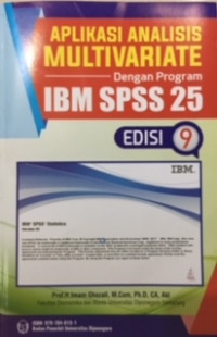 Aplikasi Analisis Multivariate dengan Program IBM SPSS 25 edisi 9