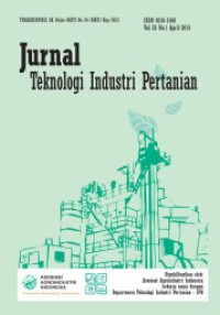 Jurnal Teknologi Industri Pertanian Volume 30 No.1 April 2020