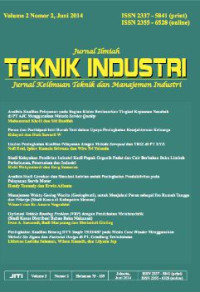 Jurnal Ilmiah Teknik Industri: Jurnal Keilmuan Teknik dan Manajemen Industri Volume 2 No.1 Februari 2014