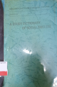 A Study Dictionary Of Social English