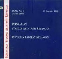 Pernyataan Standar Akuntansi Keuangan PSAK 1 Penyajian Laporan Keuangan